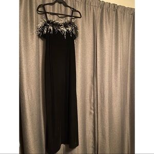 Vintage Alex Evenings Velvet Feather Dress